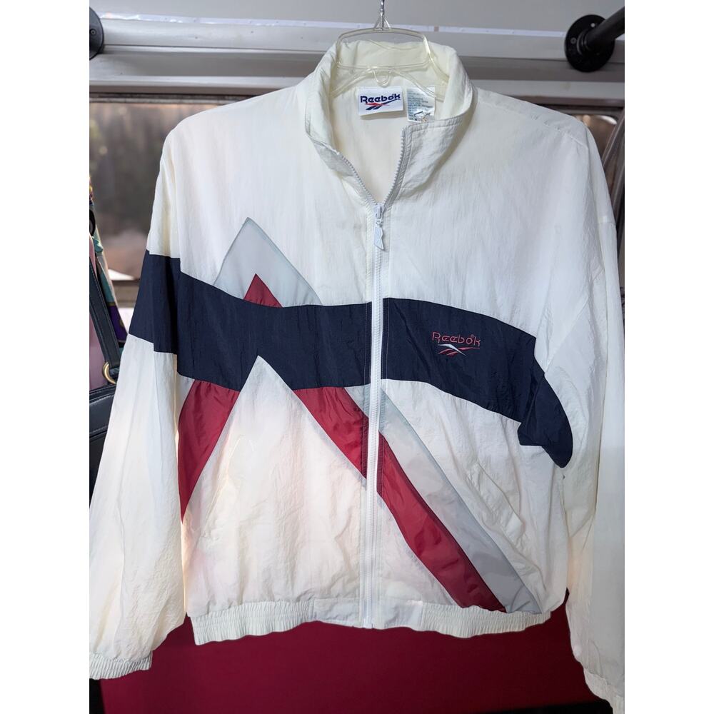 Vintage 90s Reebok Colorblock Windbreaker Jacket